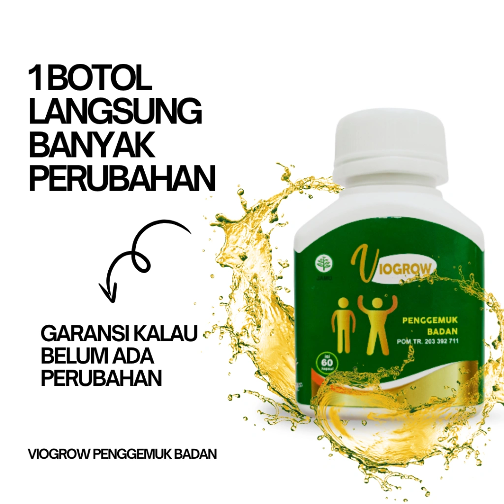 Langsung Reaksi Viogrow Obat gemuk Permanen Penggemuk badan herbal alami serta penambah nafsu makan Berat badan bikin cepat gemuk Penambah nafsu makan anak dan dewasa pria dan wanita ubat gemuk permanen Bpom gemuk farmasi Multivitamin Herbal Suplemen