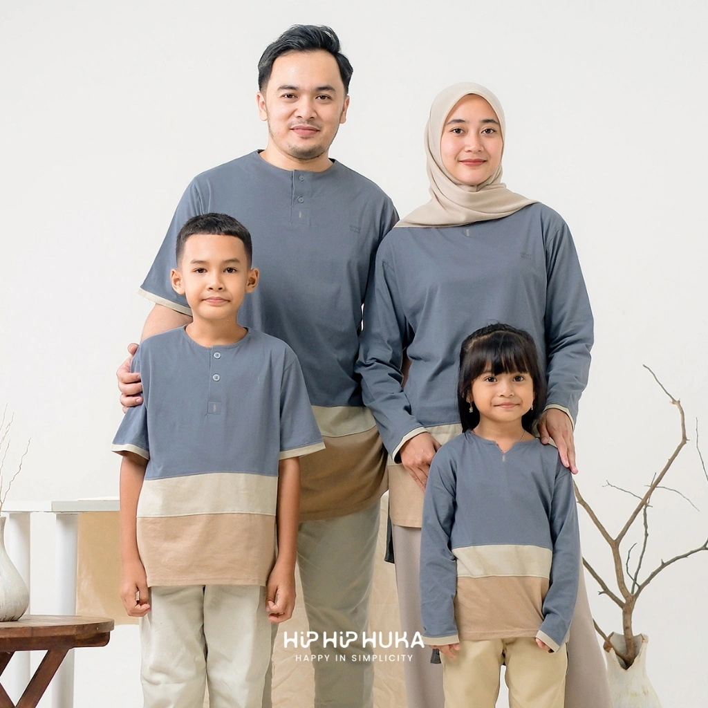 HipHipHuka - Baju Couple Keluarga Kurta Ayah Anak Laki Tunik Ibu Anak Perempuan Busui Nirwana Satya