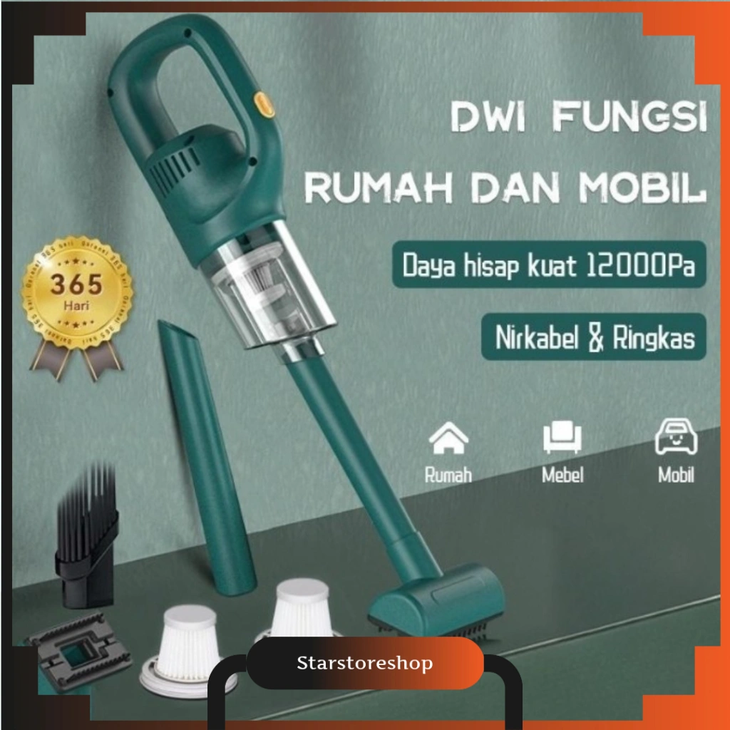 [ SSS ] Vacum Cleaner Mobil Penyedot Debu 12000Pa Handheld Vacuum Portabel Wireless Penghisap Dapat Dicas