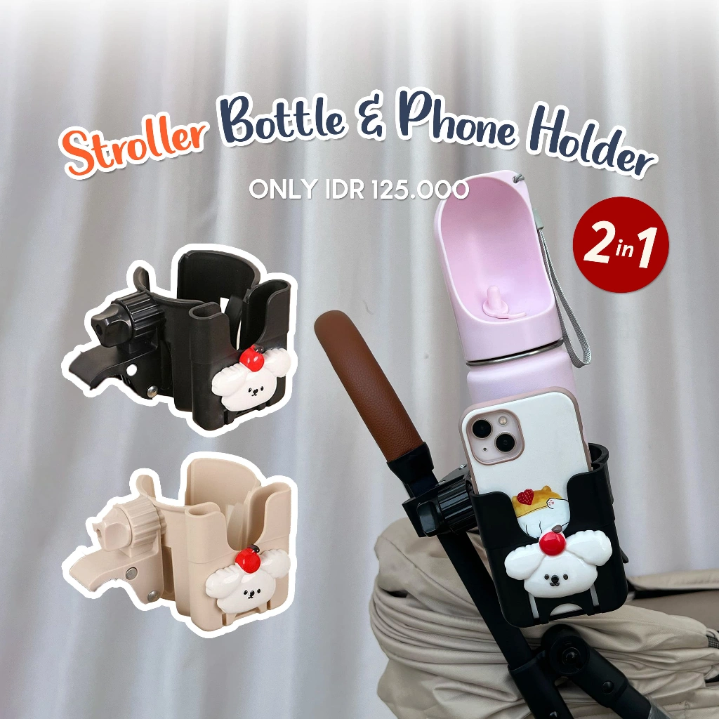 Pawlovin - Stroller Bottle & Phone Holder 2 in 1
