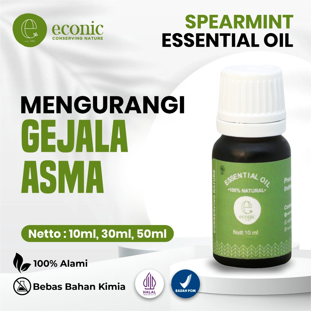 Essential Oil Spearmint 100% Murni | Aromaterapi untuk Fokus & Ketenangan | Minyak Esensial Alami