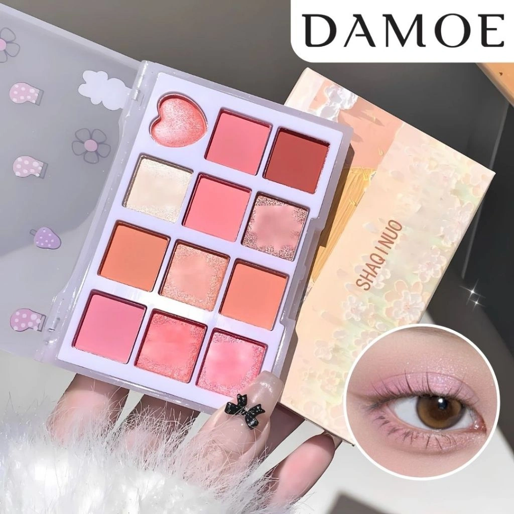 SHAQINUO Semi-sweet Mist Sea Eyeshadow Palette Matte Glitter
