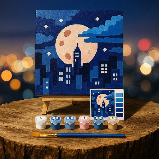 SFO - DIY Paint By Numbers Kit 1 Set - Warm City Night W
