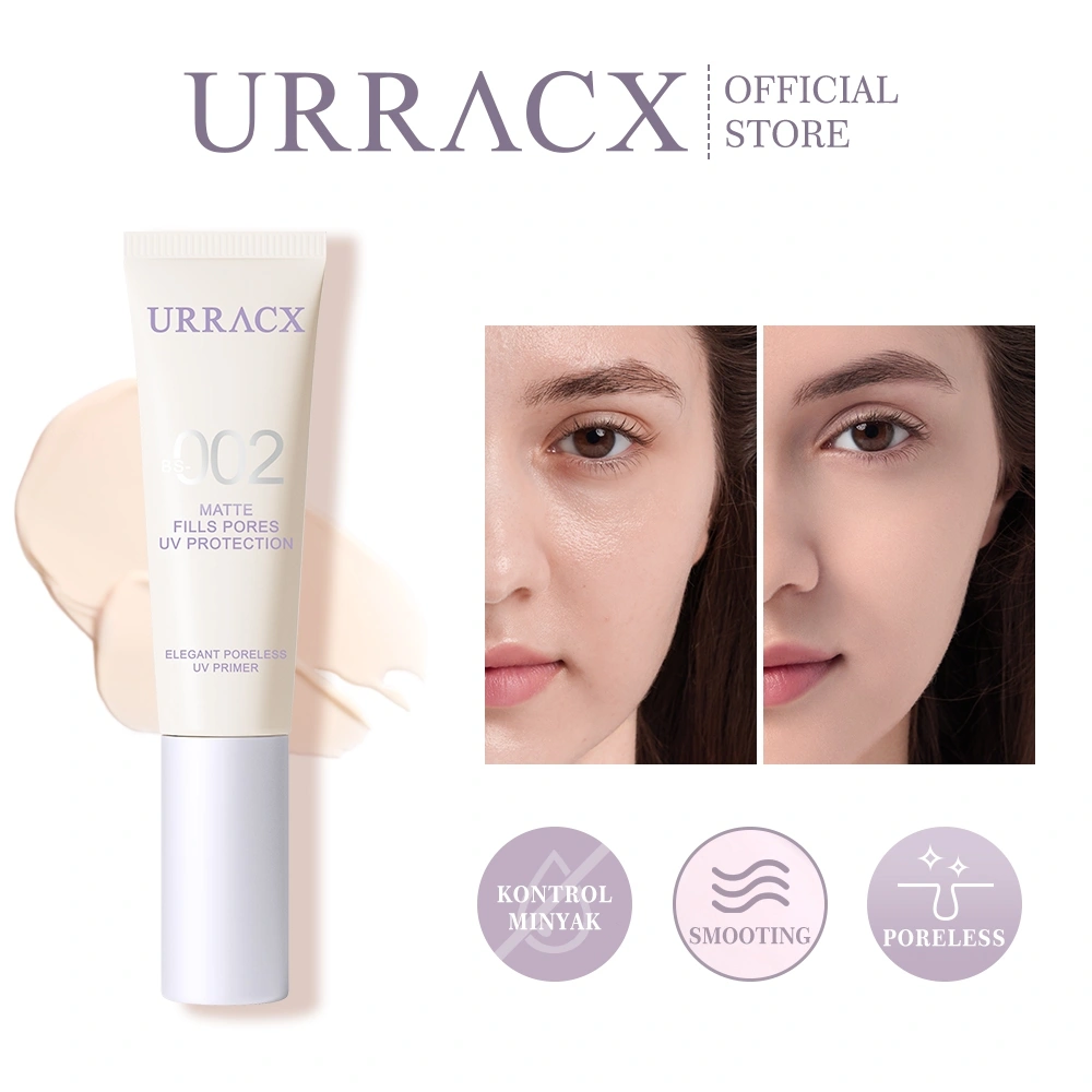 URRACX Elegant Primer Poreless Matte Smooth Oil-Control Moisturizing Mengecilkan Pori Melembabkan Kulit UV 30ML