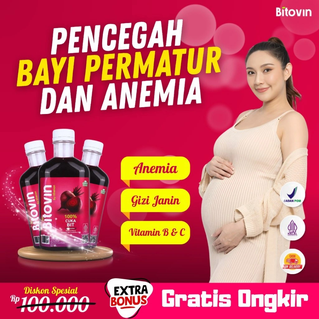 BITOVIN - Cuka Buah Bit Murni 300Ml - Nutrisi Alami Kesehatan - Aman buat Ibu Hamil & Multivitamin