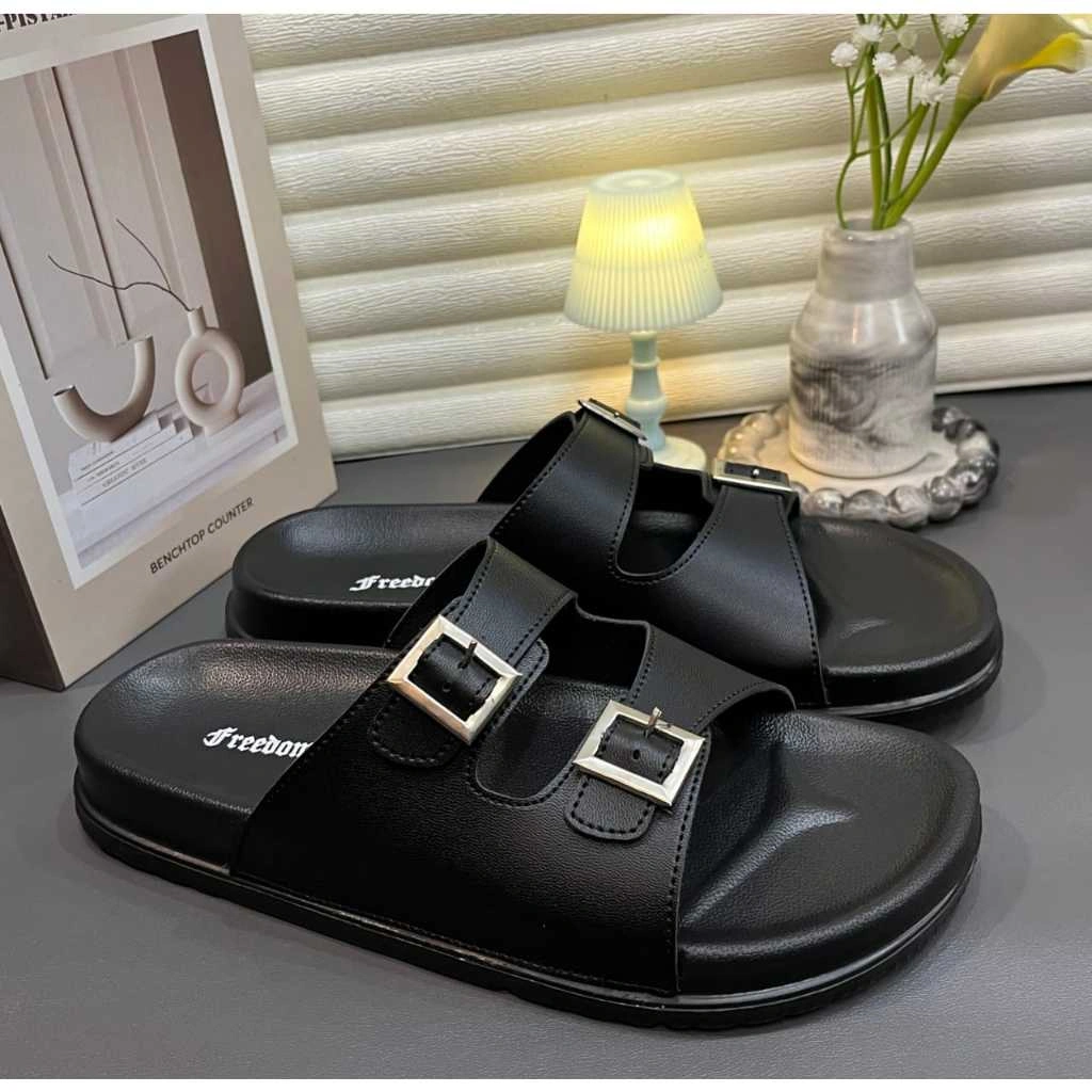 Freedom Sandal Pria Wanita Platform Casual Unisex Sandal Slop Wanita Kekinian Isabella