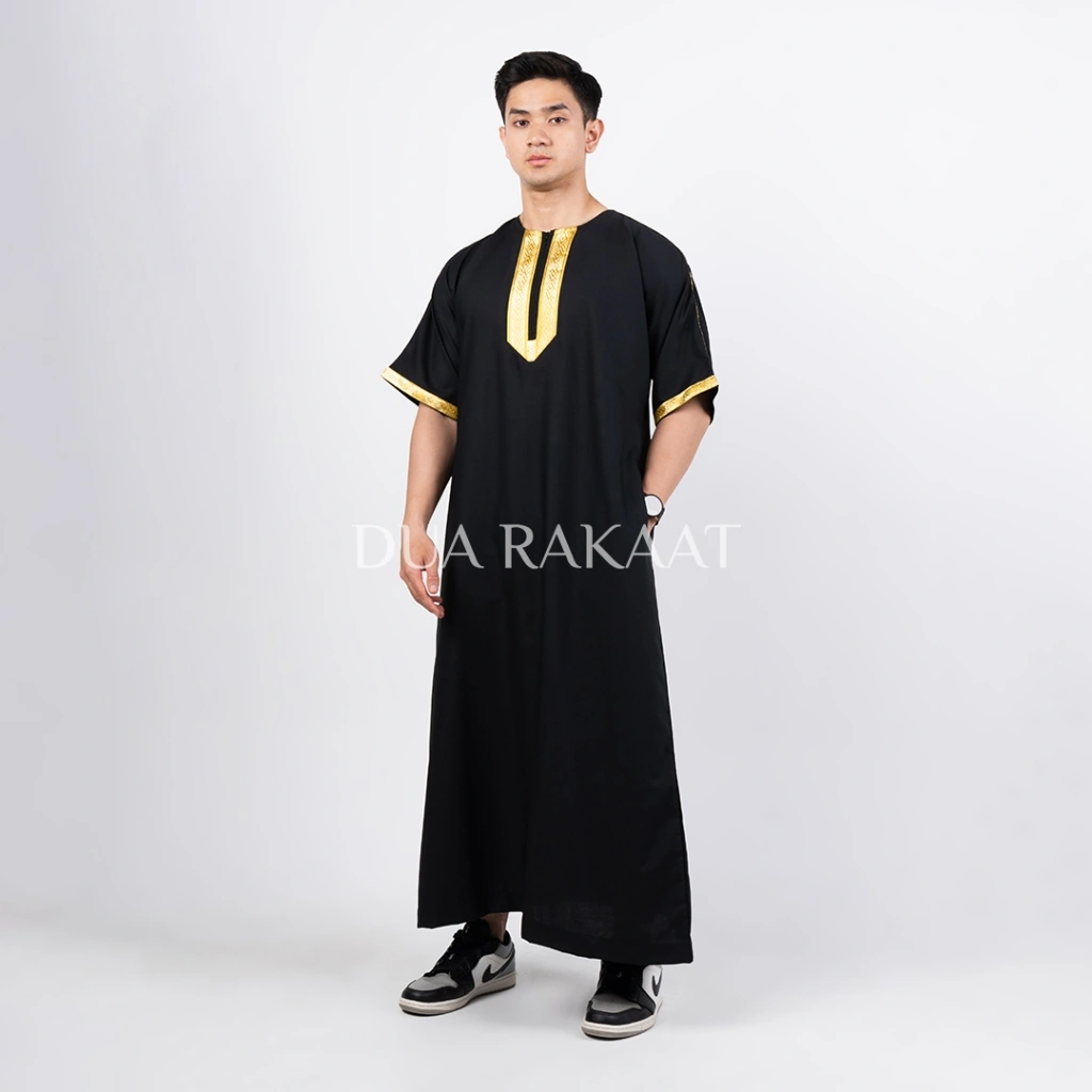 DUAARAKAAT x DGAWAN Original KHALID THOBES Gamis Viral Jubah Abaya Thobe Pria Muslim Lebaran Viral Bahan Katun Premium