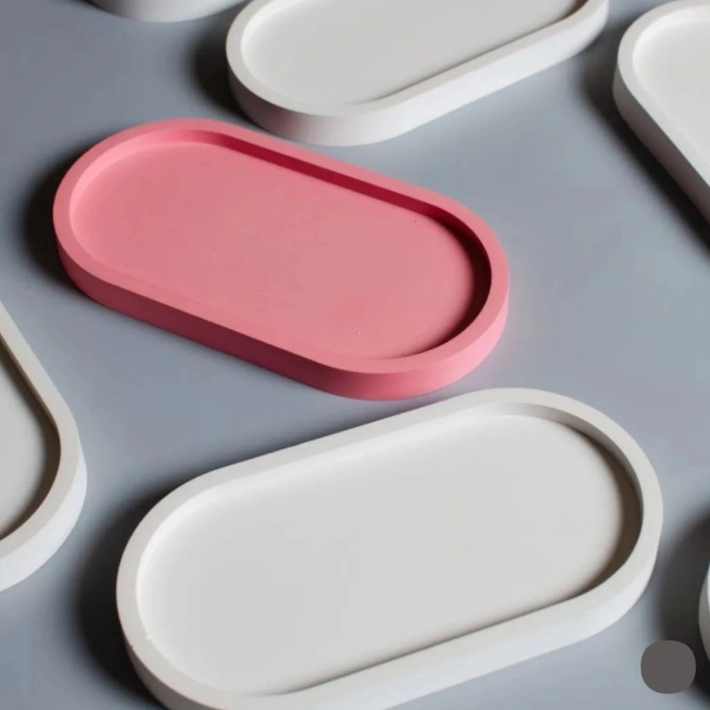 PARE HMDCR  tray oval concrete coaster tatakan oval props fotografi tatakan candle coaster oval tatakan semen tatakan lilin aroma tatakan serbaguna tatakan aesthetic printilan konten props foto properti konten gypsum tatakan murah kado ultah souvernir gi