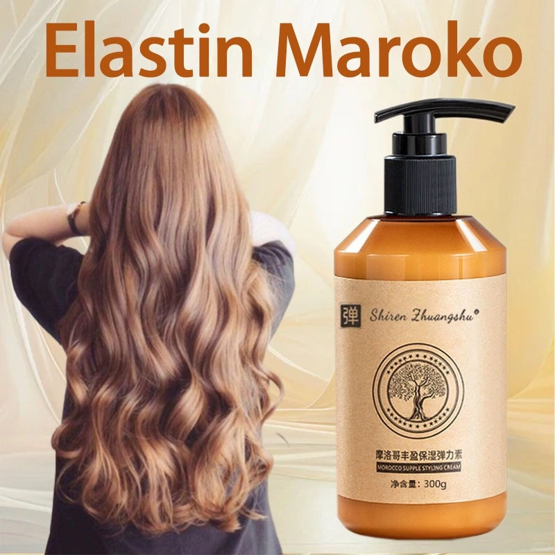 Cream keriting rambut Maroko 300G Krim Pengeriting Elastis Melembabkan dan Menata Rambut curl cream