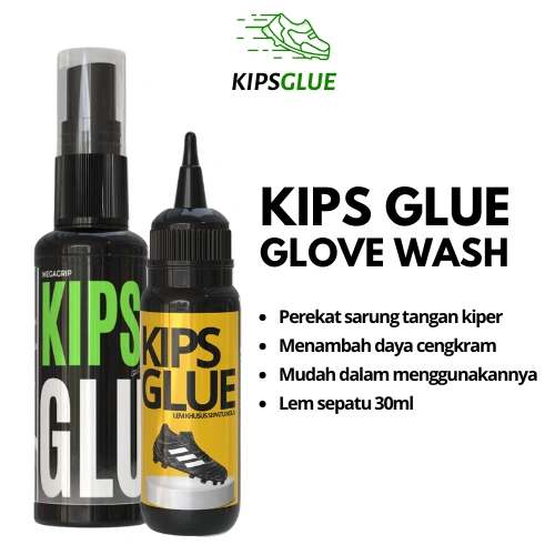 KIPSGLUE Bundling Gloveglu Perekat Sarung Tangan Kiper 30ml & Lem Sepatu 30ml