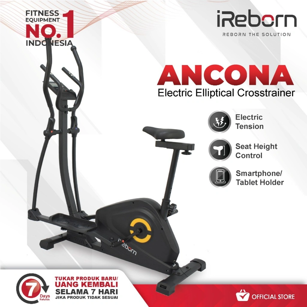 Alat Fitness Elliptical Crosstrainer Elektrik IReborn Ancona (SEMARANG)
