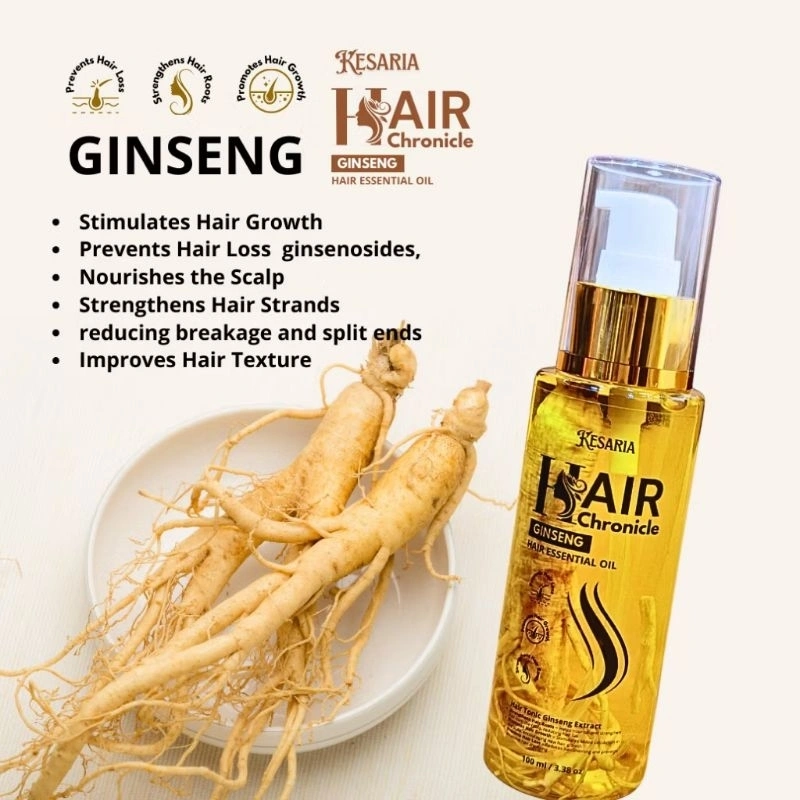 RO Kesaria Hair Cronicle Ginseng - Hair Essence Oil - Hair Tonic Extra Ginseng Asli Perawatan Rambut Rontok 100ML