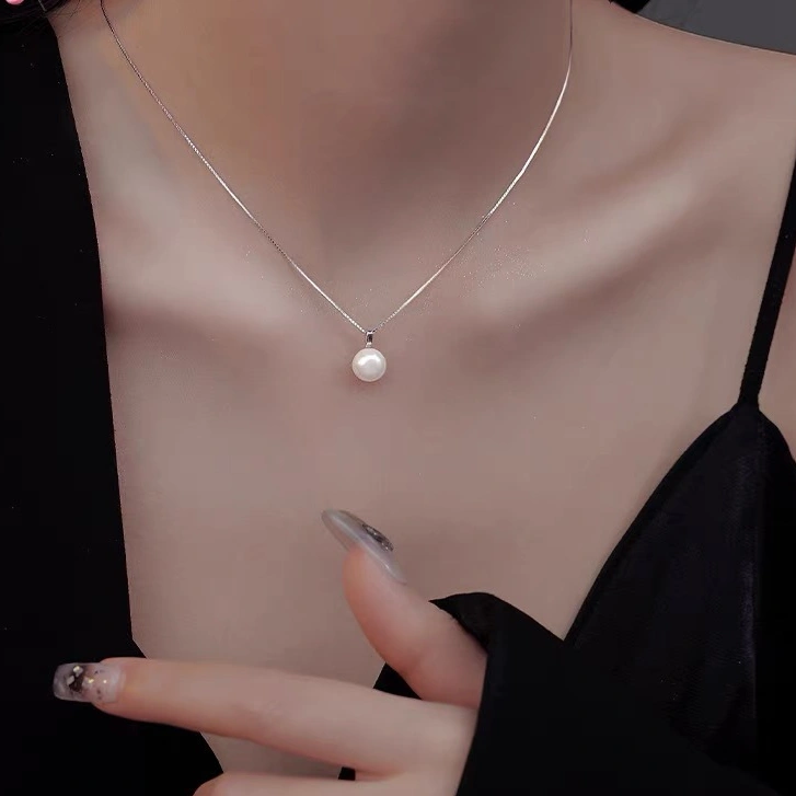 Kalung Mutiara Kalung Wanita Kalung Titanium Anti Karat Anti Luntur Kalung Perhiasan