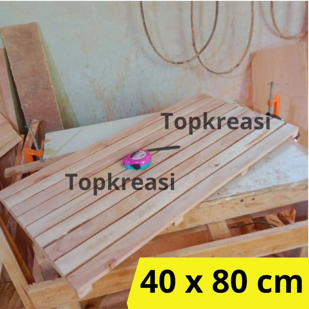 Tatakan Panci Anti Panas Kayu Mahoni 40x80cm / Mini Palet Kayu Aesthetic / Alas Tatakan Kayu Estetik