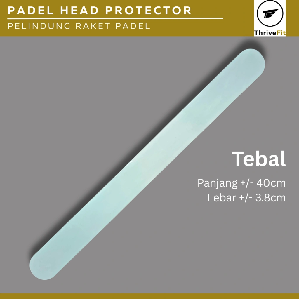 Padel Head Protector / Pelindung Raket Padel Transparan