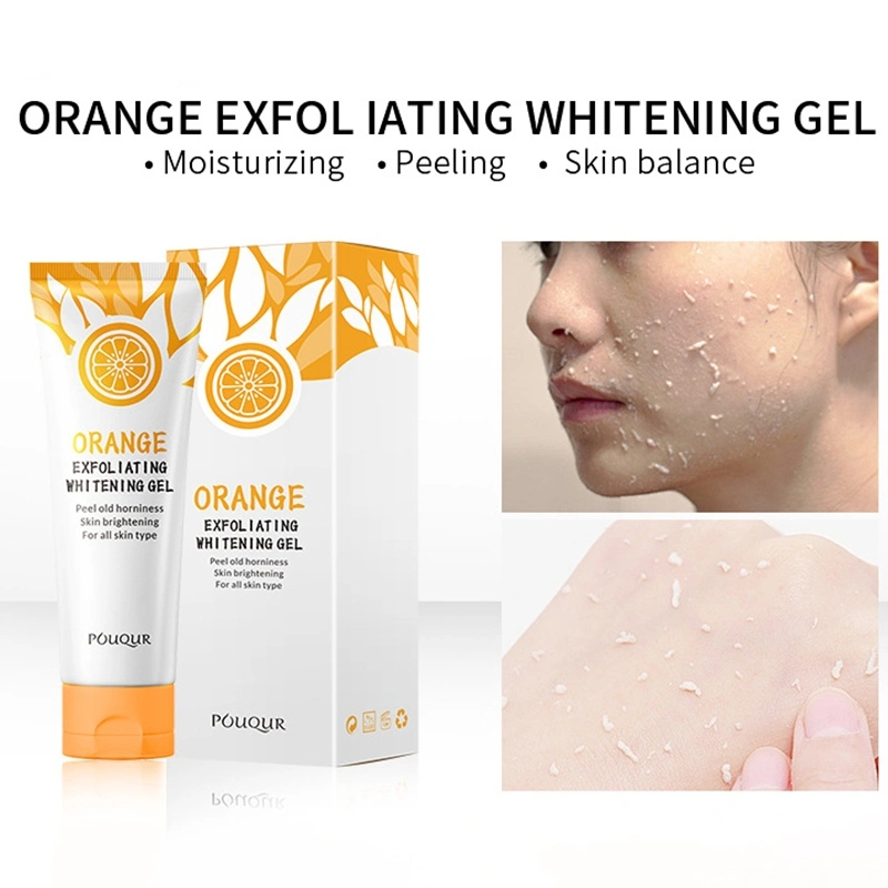 【Harga Promosi】Orange Exfoliating Whitening Gel Skincare Eksfoliasi Piling Wajah Glowing-AL