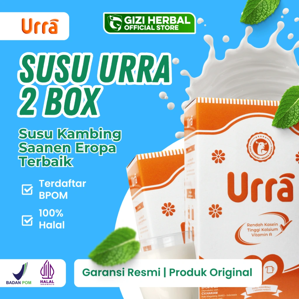 Susu Urra 2 Box Susu Kambing Saanen Eropa Premium 100% Original
