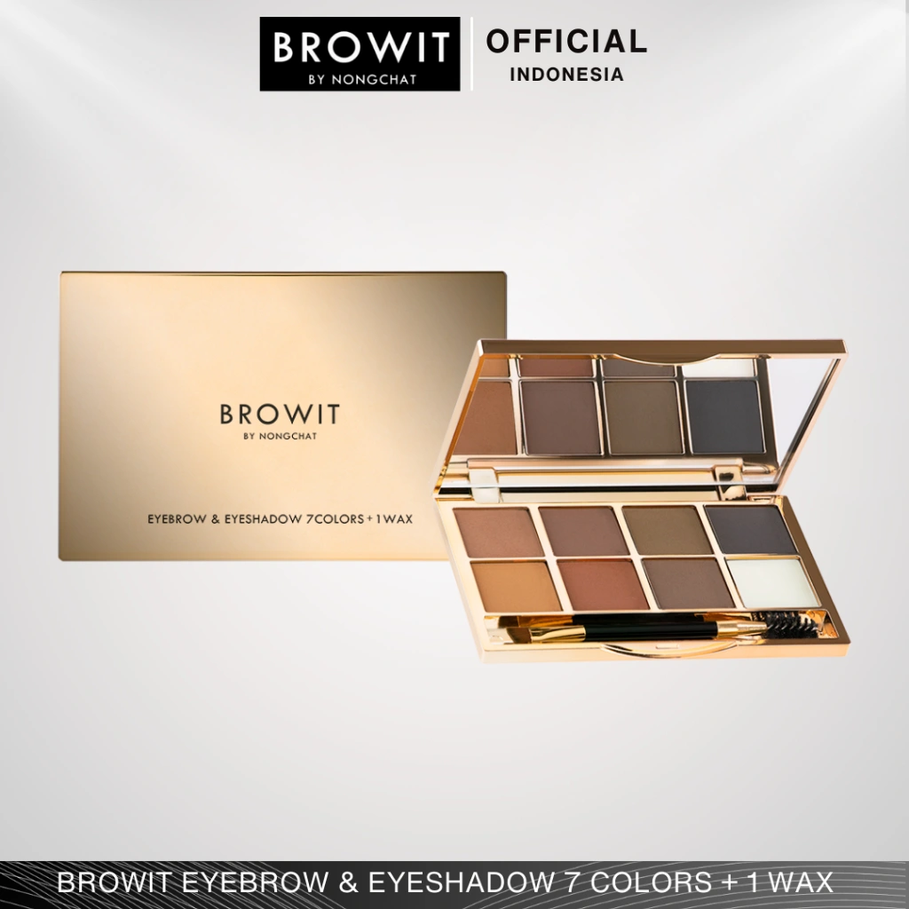 BROWIT BY NONGCHAT Eyebrow And Eyeshadow 7 Colors + 1 Wax / Eyeshadow Palette / Eyebrow Palette
