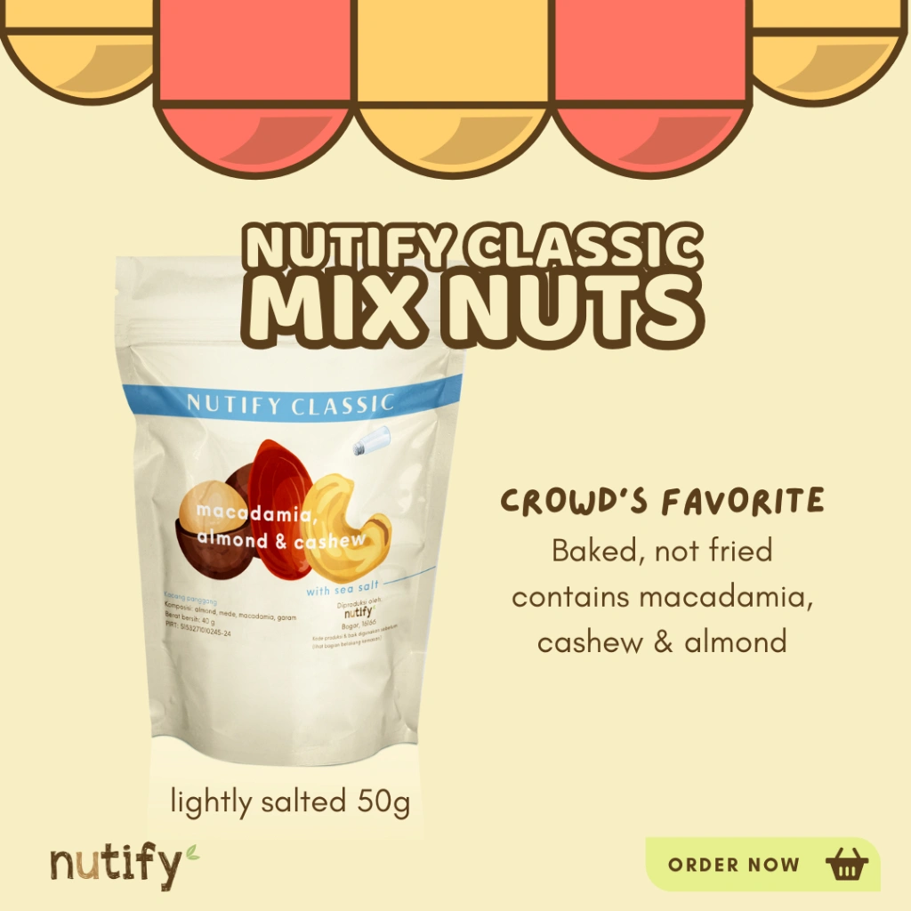 Salted / unsalted Macadamia Almond Cashew - Nutify Classic