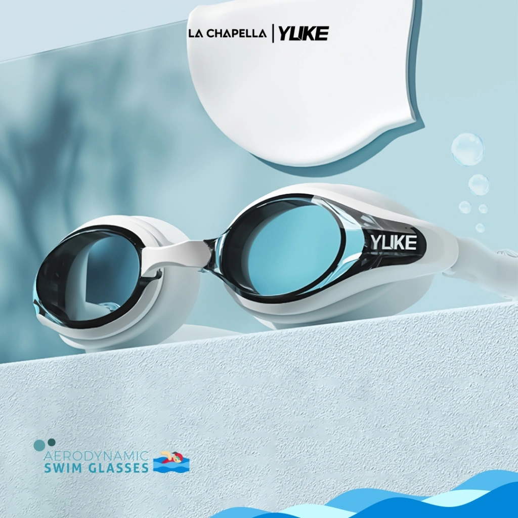 La Chapella Kacamata Renang Tahan Air Anti Kabut Anti UV400 Bahan Silikon Swimming Glasses Pria Wanita 6032 - SA16