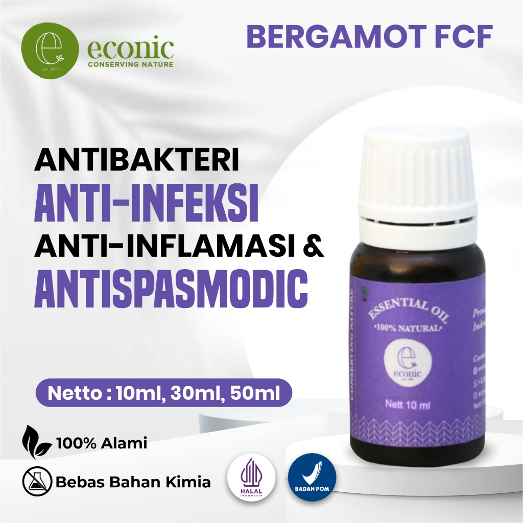 Bergamot FCF Essential Oil Alami | Aromaterapi Relaksasi & Pengusir Nyamuk | Essential Oil Diffuser
