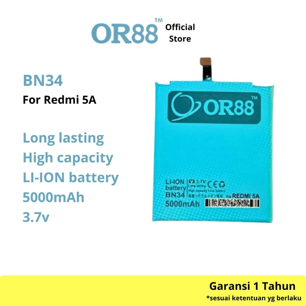 OR88 baterai batre battery double power  xiaomi Redmi 5A / BN34