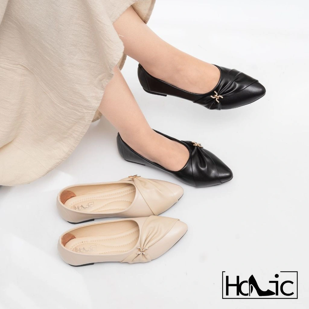 Holic Manno 02 Sepatu Wanita Sepatu Kerja Flatshoes Sendal Sepatu Kekinian Premium Non Slip