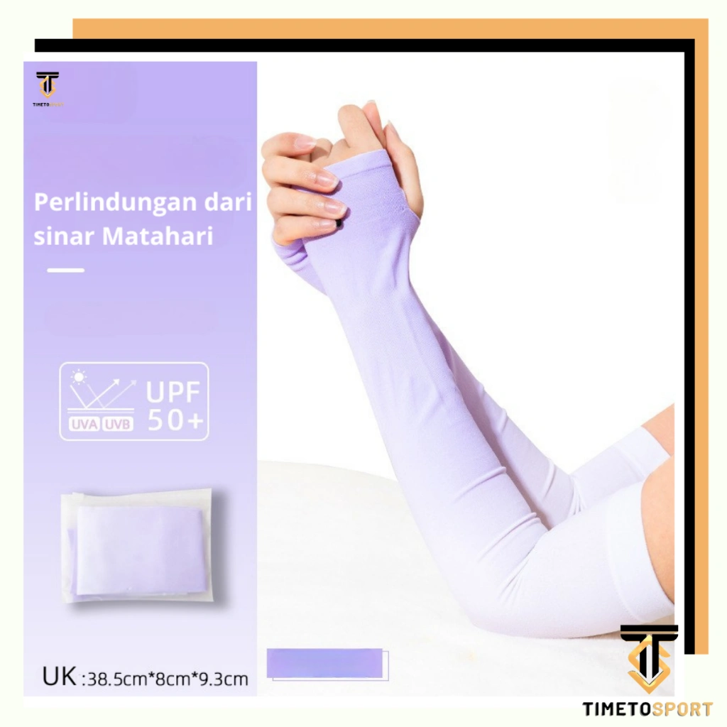 TIMETOSPORT Kaos Tangan Lengan Anti Sinar UV untuk Wanita Sarung Tangan Sepeda Motor 3024