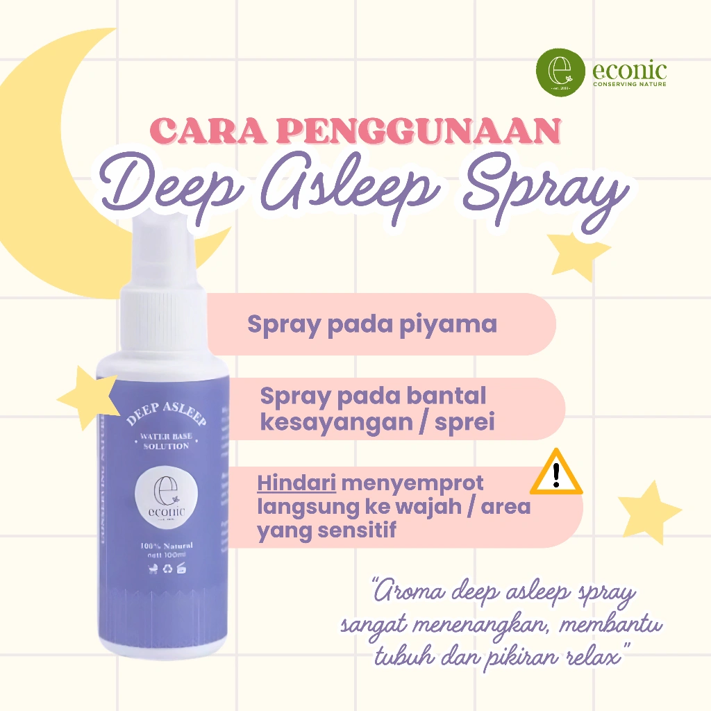 Aromaterapi Spray Tidur Nyenyak | Essential Oil Anti Insomnia Alami | Spray Aromaterapi Relaksasi