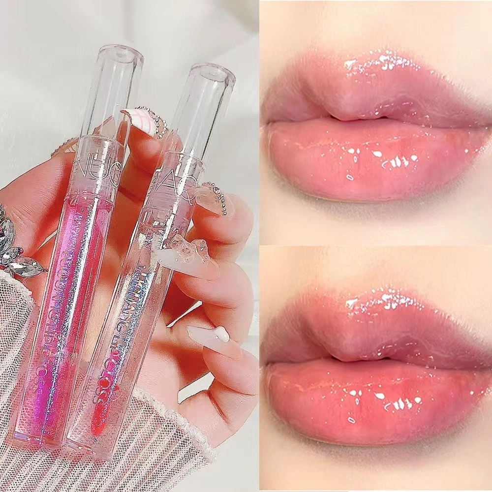 COD Pensil Lipstik Pink Lip Gloss Transparant Glasting LipGloss 6 Warna Glossy Lip Gloss Lipstick Lip Plumper Korean Lip Gloss Korean