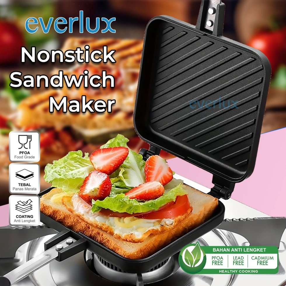 PANCI Cetakan kue Sandwich Croffle Waffle Maker MARBLE ANTI LENGKET Alat pemanggang roti telur breakfast teflon GM