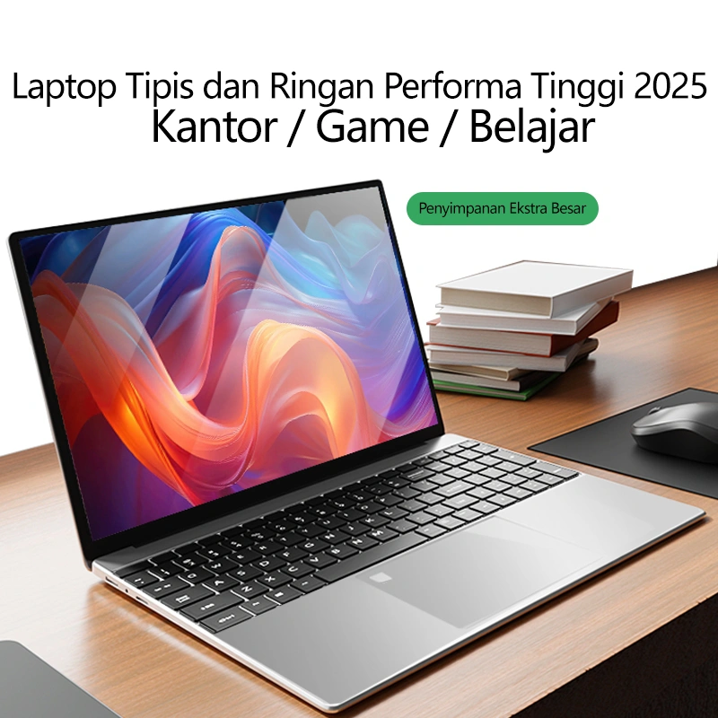 HW touchscreen Laptop Baru 15.6 Inci untuk Gaming dan Kantor - Performa Tinggi dan Tipis, Prosesor Intel Generasi ke-13 N95, RAM 32GB DDR4, SSD NVMe 1TB Cepat, Pemindai Sidik Jari, Windows 11 Terinstal, Garansi 1 Tahun