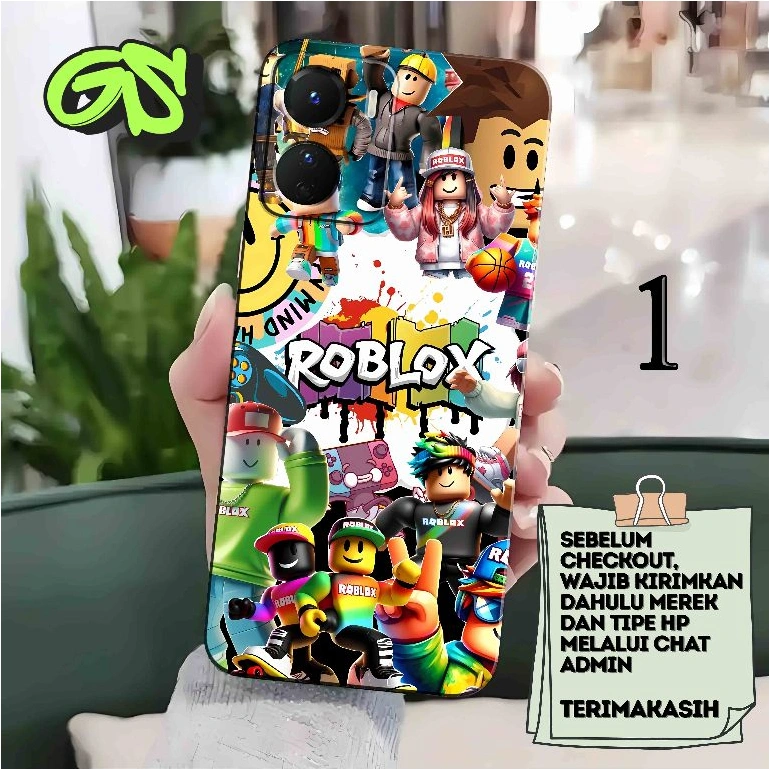 UNTUK FOR VIVO Y19S Y28 Y21 Y21S Y21T Y21A Y33S Y33T Y27 Y50 Y30 Y30i Y35 Y18 Y81 Y83 Y100 Y22 Y16 Y19 Y02 Y03 Y02T Y12 Y15 Y17 CASE CASING SILIKON PREMIUM MOTIF ROBLOX