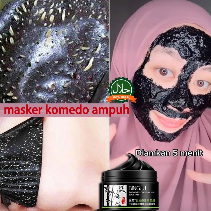 masker komedo ampuh120g Bamboo Charcoal Blackhead Remover Mask,penghilang komedo Clay Mask cleansing mask , penghilangan komedo tanpa rasa sakit