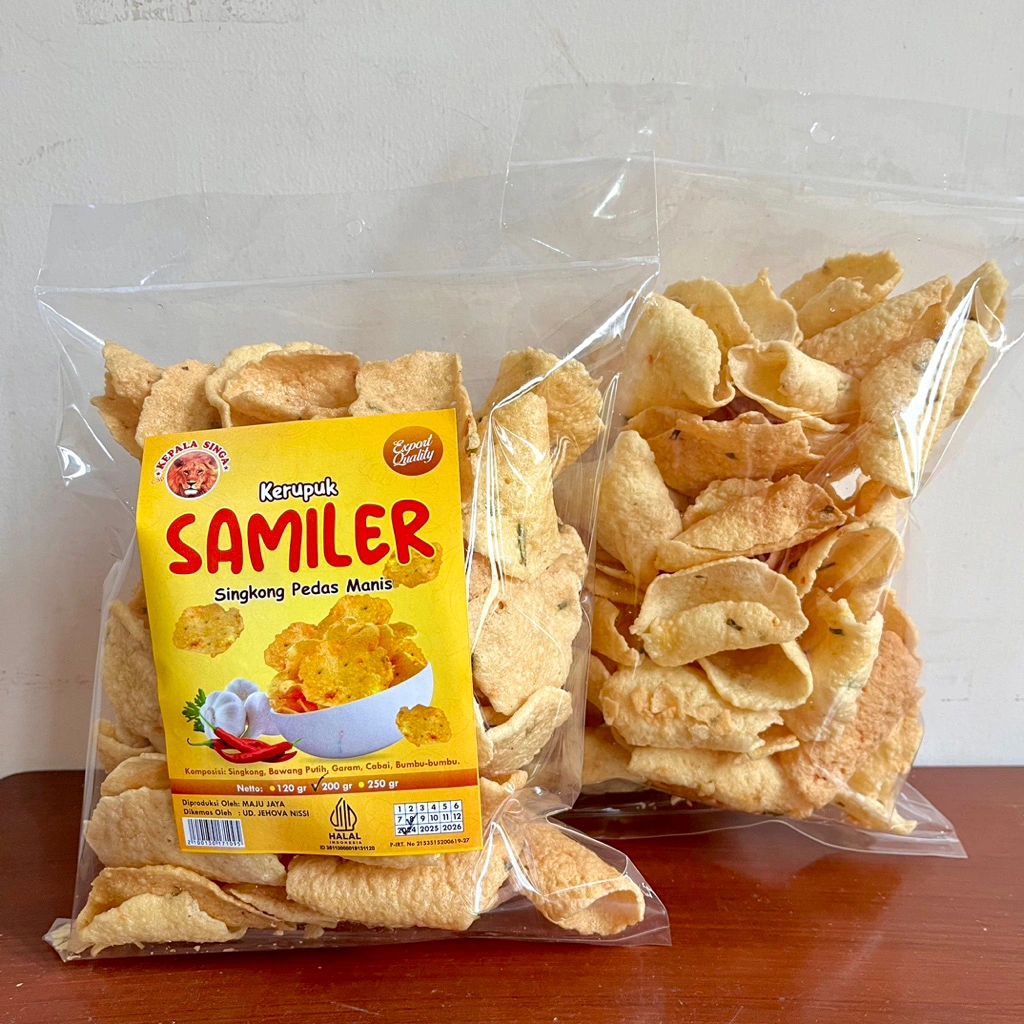 KERUPUK SAMILER PEDAS MANIS MATANG KEPALA SINGA 200 GR | CAMILAN SNACK MAKANAN RINGAN OLEH OLEH SURABAYA