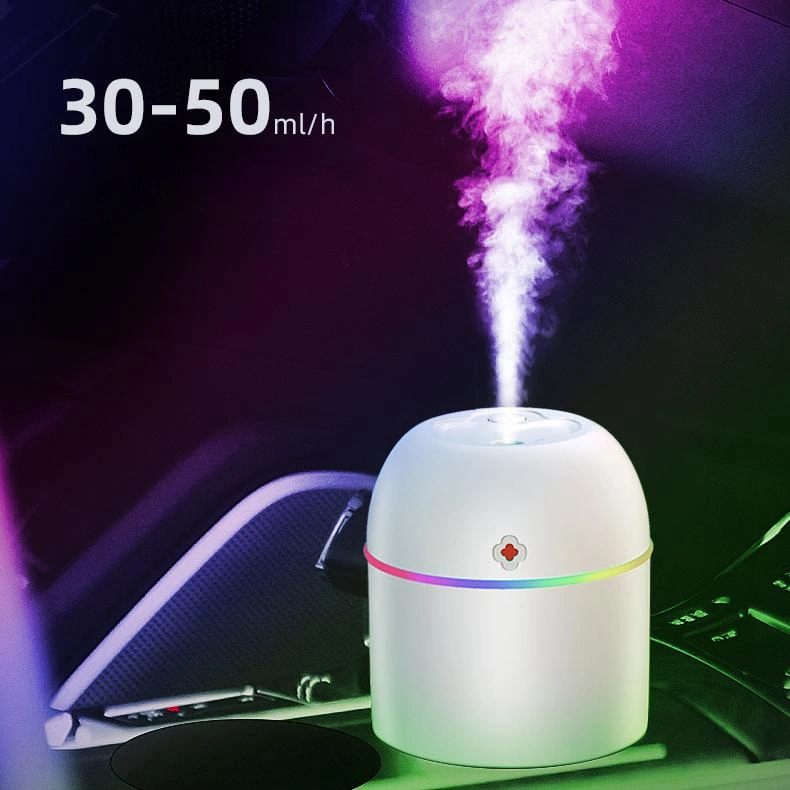 Air humidifier diffuser Pelembab udara humidifier Catu Daya USB Cocok untuk Ruang Belajar Kamar Tidur Kamar Bayi Kantor Mobil Dengan LED 7 Warna