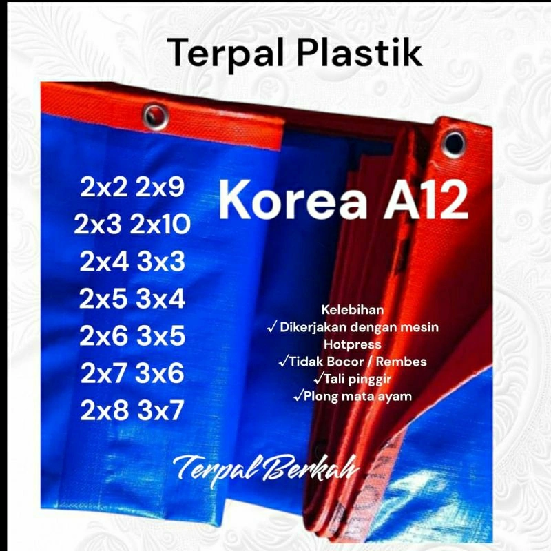 Terpal Plastik Korea A12 High Quality | Tebal, Tahan Air, Anti Sobek