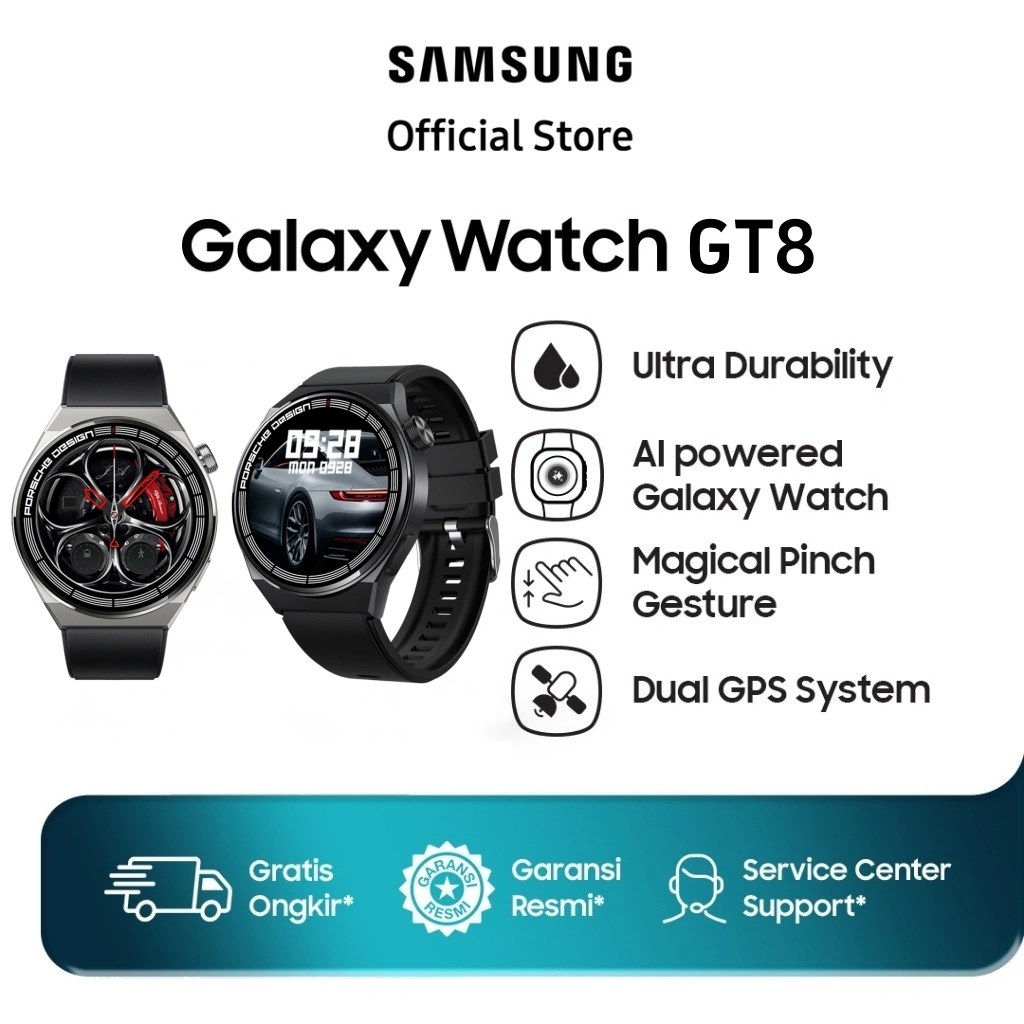 100% Asli original samsung jam tangan smartwatch gt8 gps bluetooth call watch Android IOS jam tangan pintar pria and wanita multifunction Mechanical watches