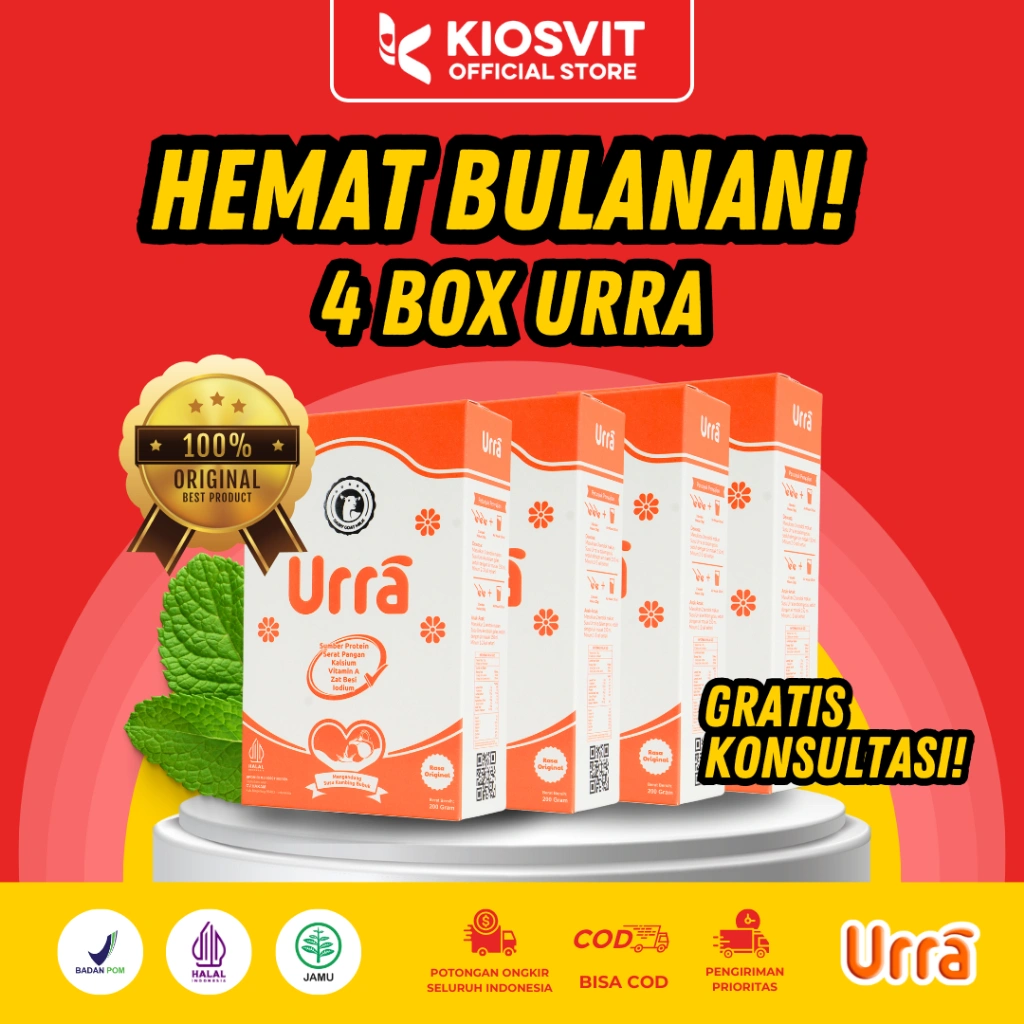 Paket 4 Box - Urra - Susu Kambing Saanen Untuk Pertumbuhan dan Terapi 200gr