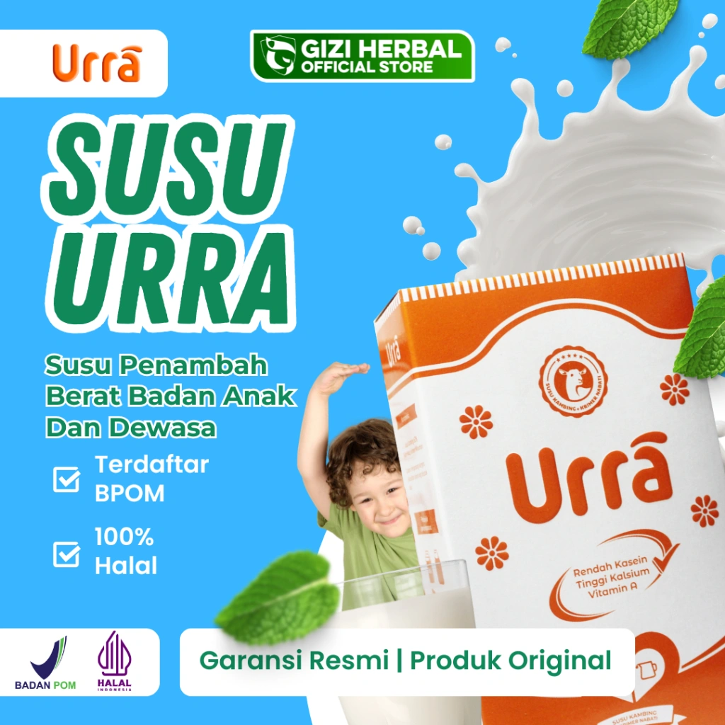 SUSU URRA Original Susu Penambah Berat Badan Anak | Susu Kambing Saneen Halal BPOM Original