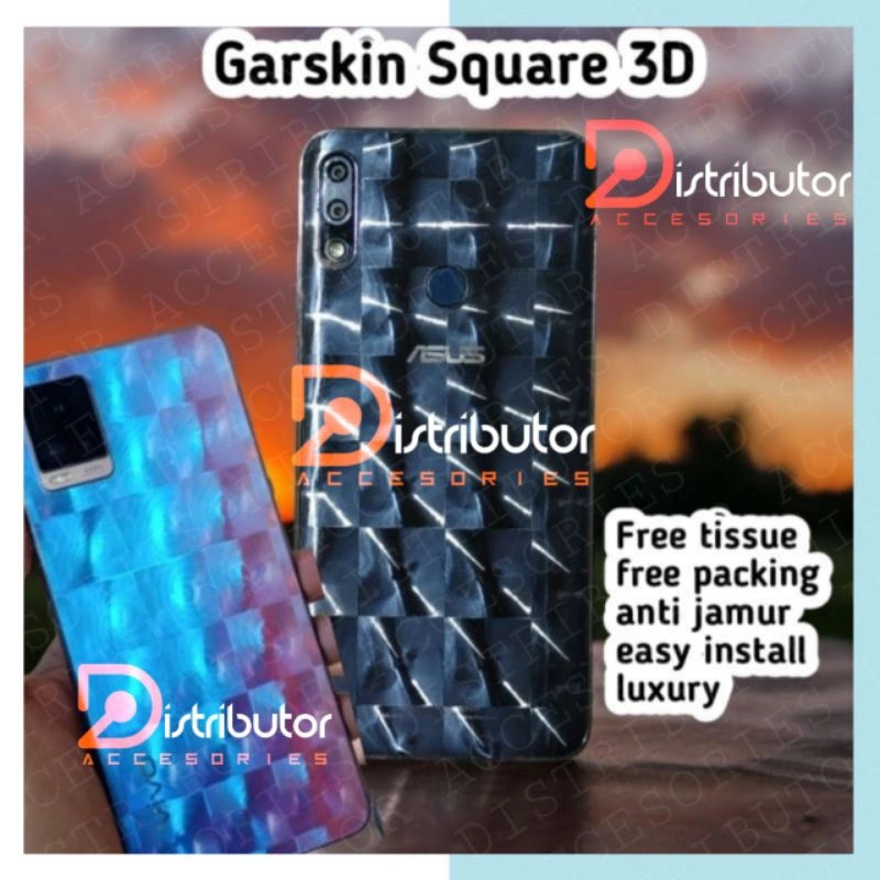 ( DS ) Skin Backskin Garskin skin carbon XIAOMI TRANSFORMERS  belakang hp REDMI note 5G 10A 10C 11 12 12C S2 Poco F1 Gliter keren Transformers diamond brick labirin laskar square 3D