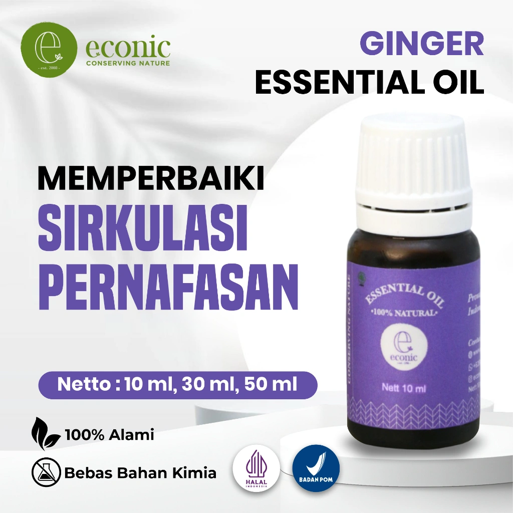 Essential Oil Jahe | Aromaterapi Penghangat & Kesehatan | Ginger Essential OIl Therapeutic Grade