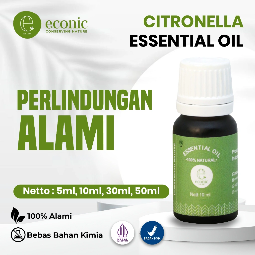 Citronella Essential Oil Alami | Minyak Sereh Aromaterapi & Anti Nyamuk | Esensial Oil Citronella