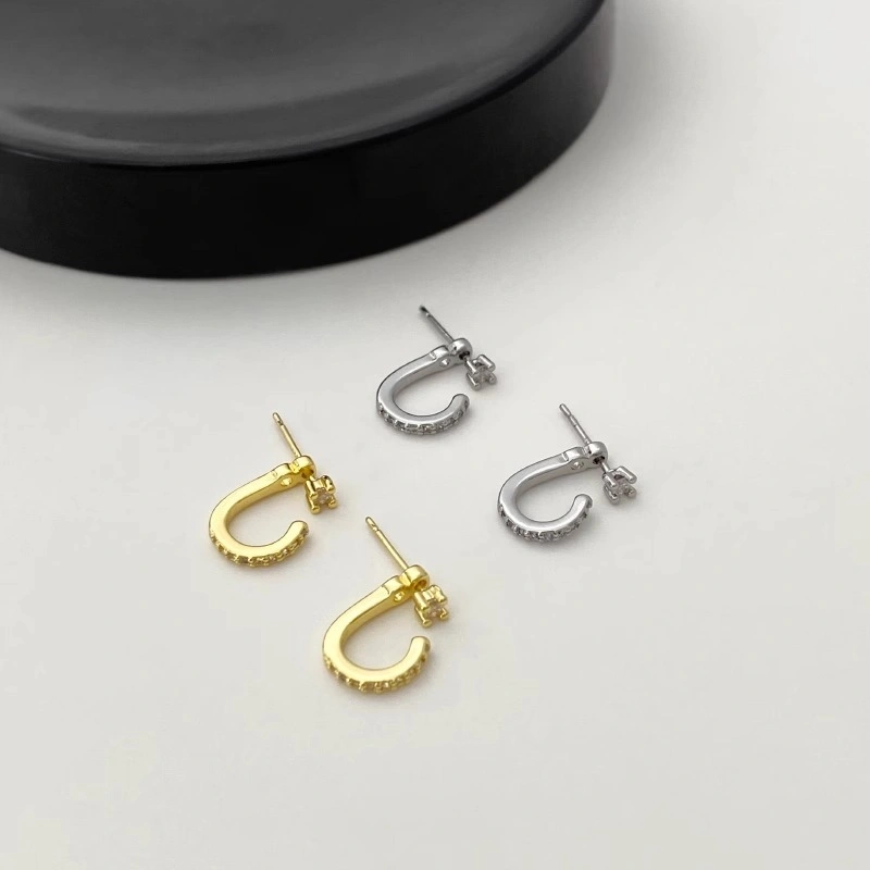 ARSIS Anting tanda tanya Wanita Gaya desain niche Gaya sehari-hari minimalis Jarum perak sterling