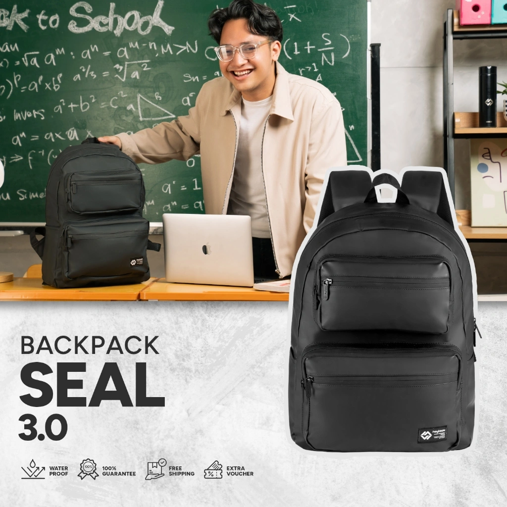 New Arrival - Tas Ransel Pria SEAL Cordura Tas Laptop Punggung Water Resist Backpack Cowok Tas Leptop Sekolah Kuliah Kerja (HEYLOOK)