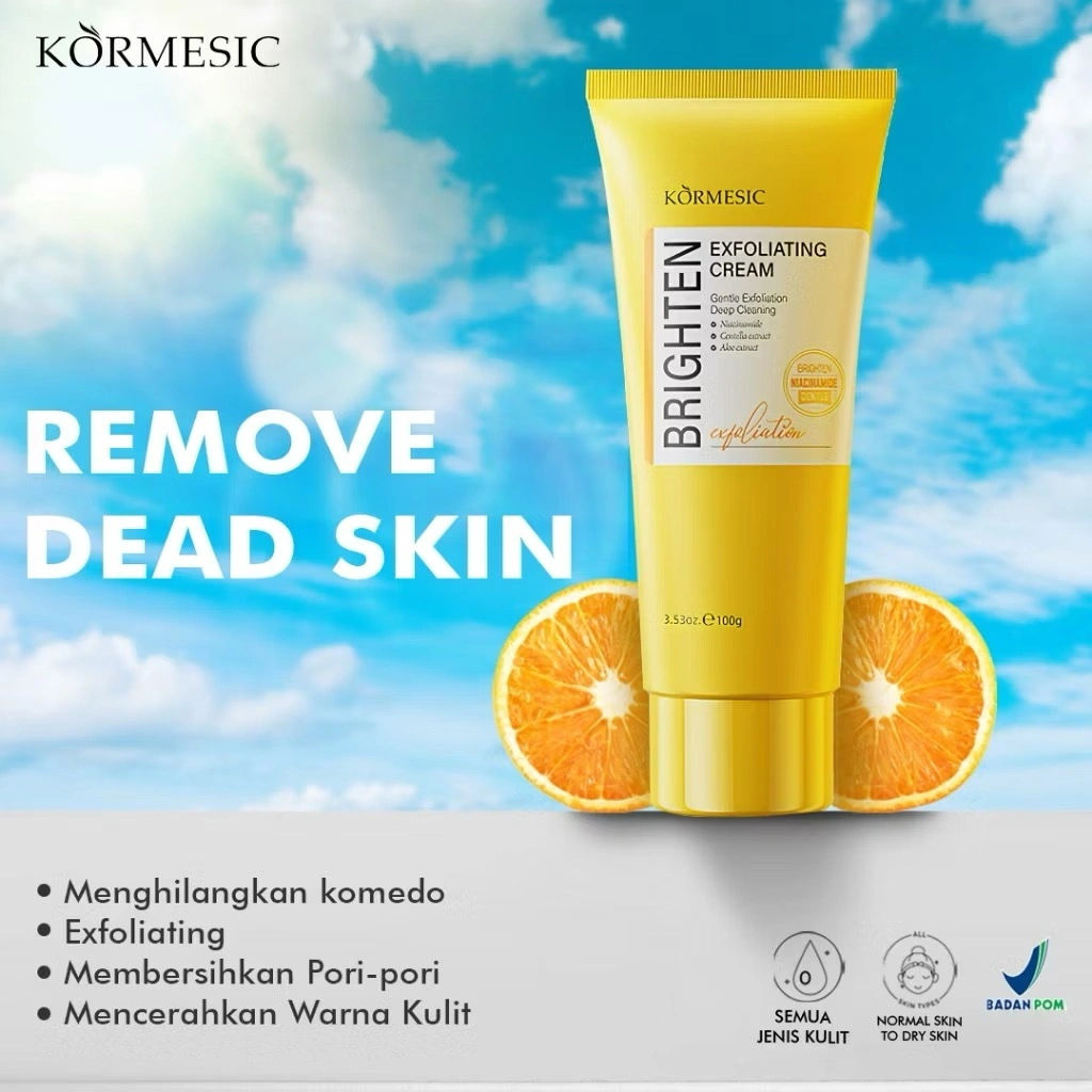 LUCKYMALL BPOM KORMESIC Brighten Series Exfoliating Exfoliasi Eksfoliasi Pencerah Kulit Wajah