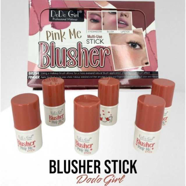 Blush On Stick 3 in 1 Matte DODO GIRL Eyes Lip Blush Orginal merah