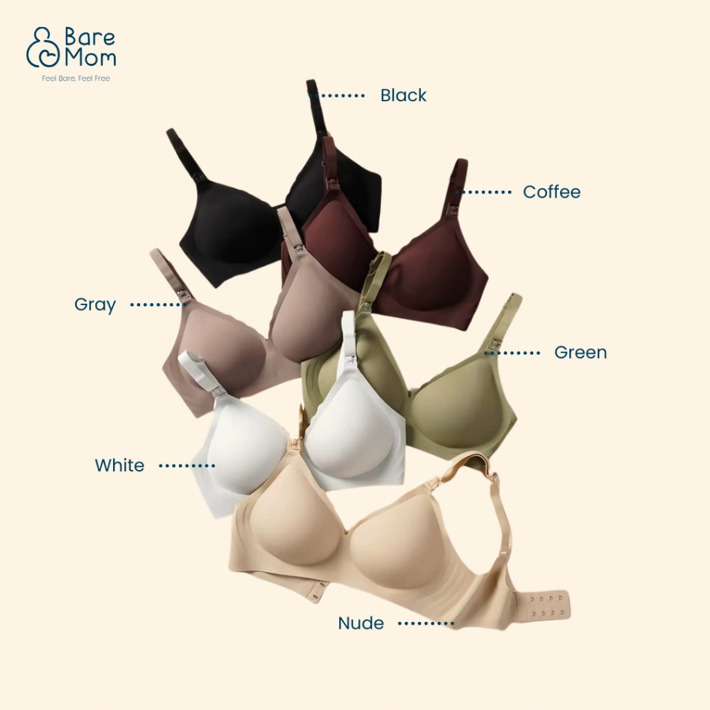 Bare Mom Bra Menyusui / Nursing Bra / Pumping Bra / Breastfeeding Bra / Beha Menyusui - Hazel