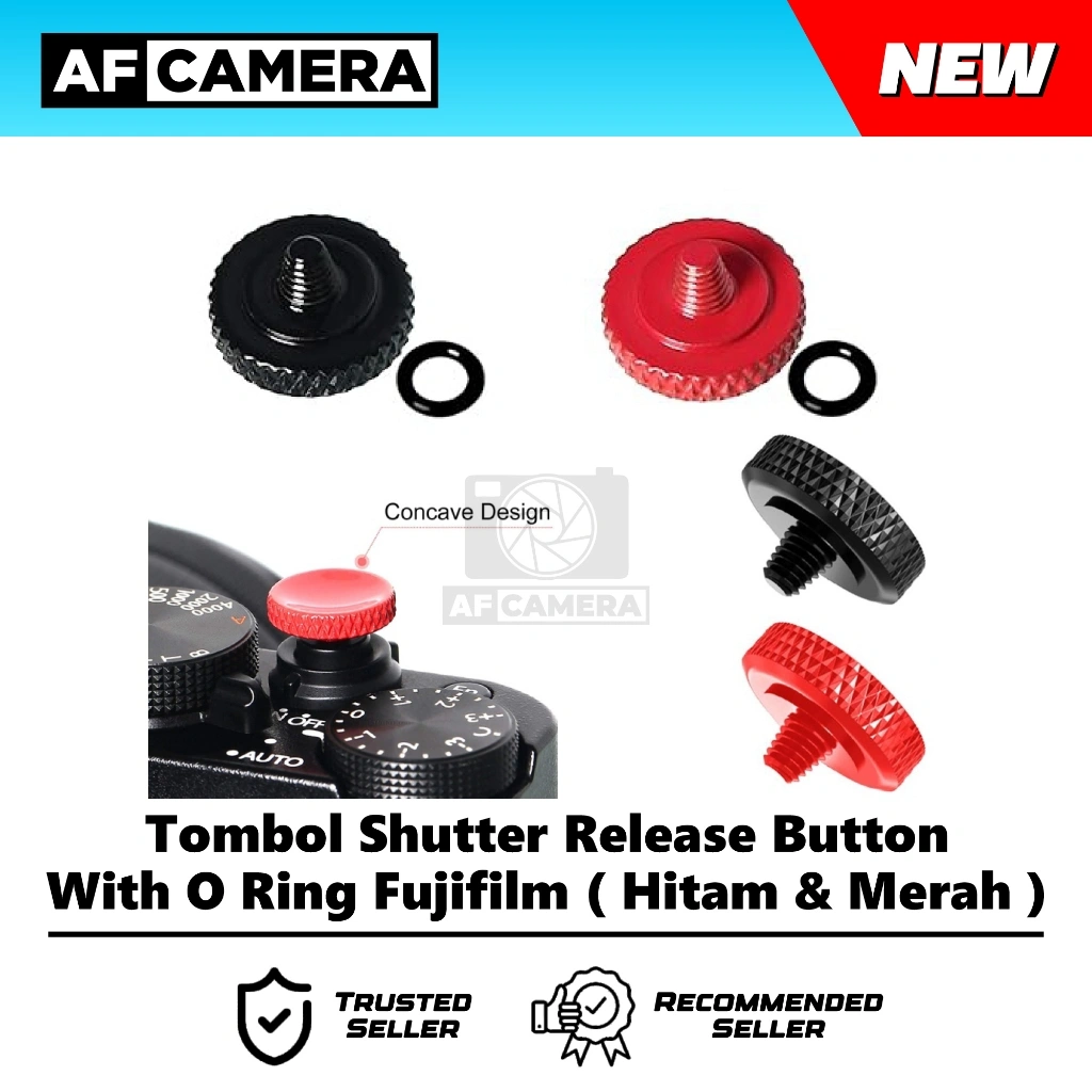 Tombol Soft Shutter Release Button Concave Cekung Kamera Fujifilm XT2 XT10 X100 XT20 X-T3 X-T4 X-T10 X-T20 X-T30 X-Pro1 Fuji X-Pro2 X-Pro3 X-E4 X-T10 X-E2S X-E2 X-E1 X100T X100S X-S10 XT30 Leica M3 M6 M8 M9 M9P