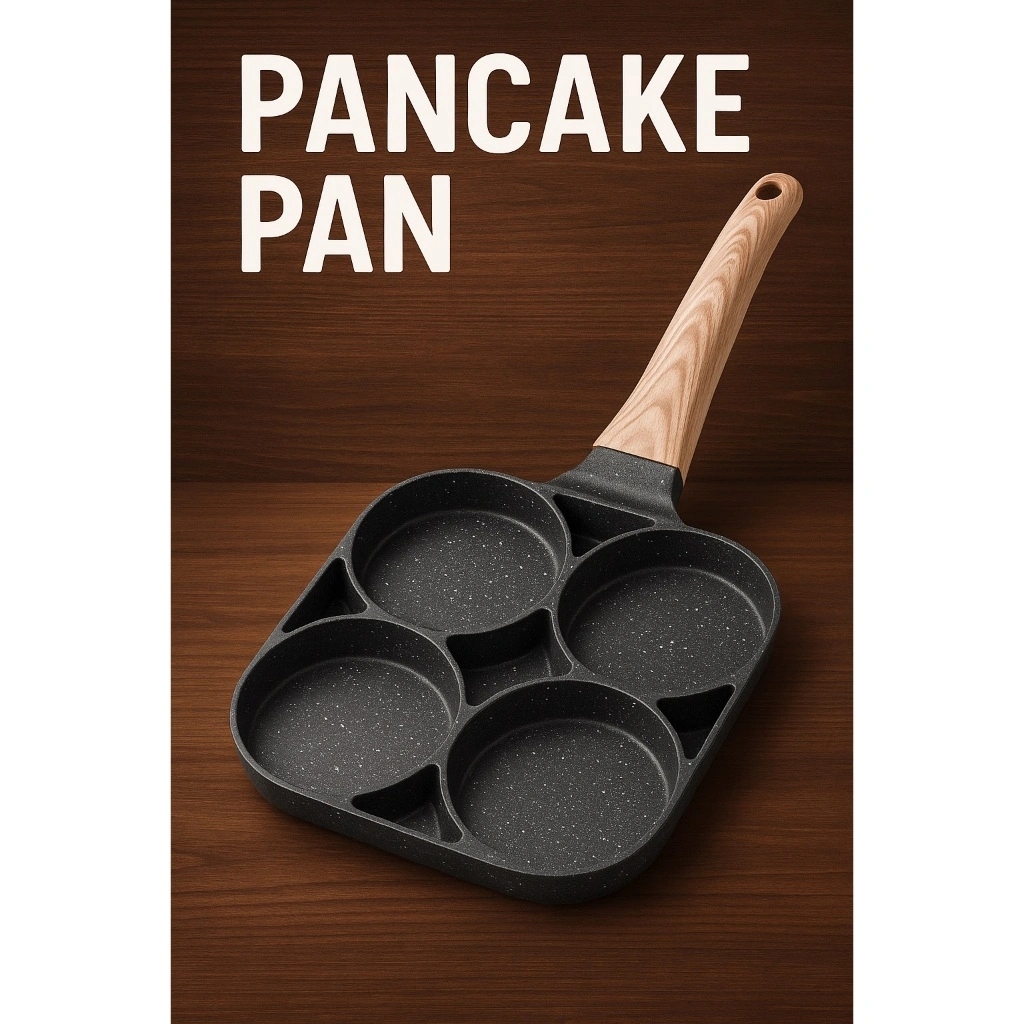 Wajan Panci Penggorengan Telur Pancake 4 Lubang Non Stick Egg Frying Pan